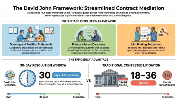 How Does David John Resolve Contract Disputes Through Mediation?