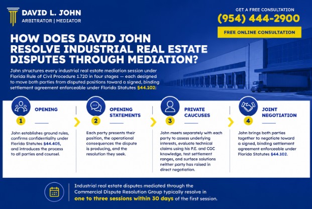 How Does David John Resolve Industrial Real Estate Disputes Through Mediation? 